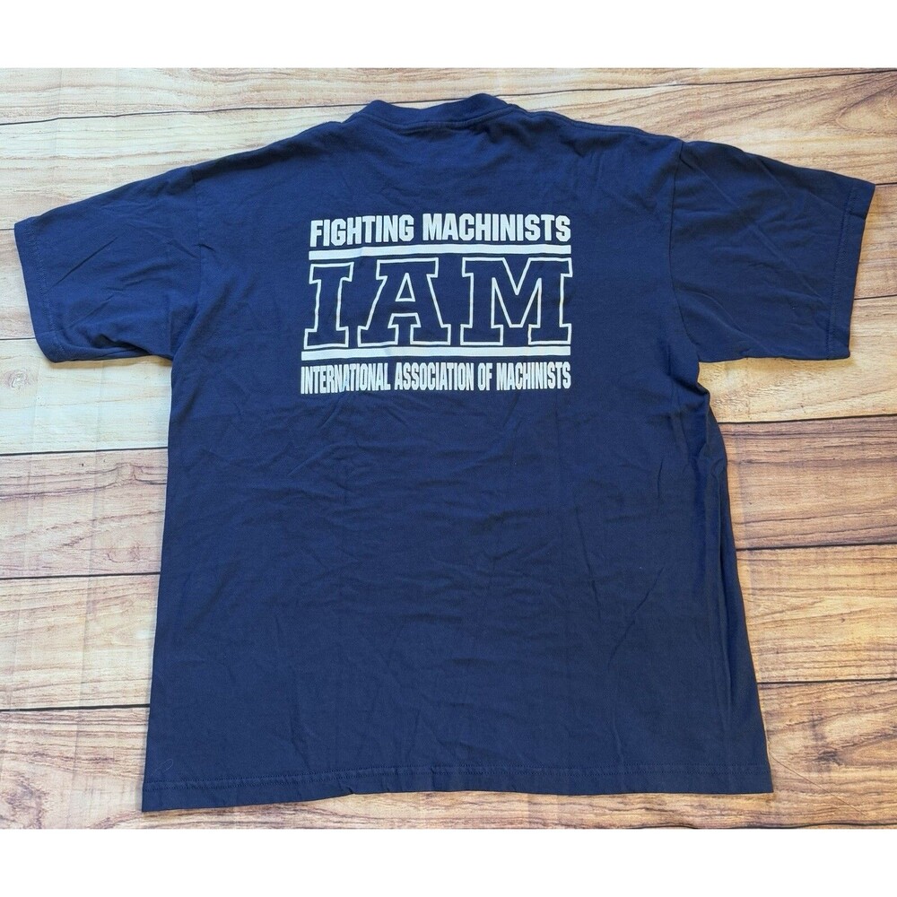 Vintage Fighting Machinists International Association IAM Pocket T Shirt XL Rare